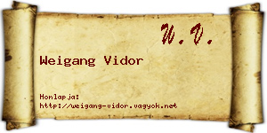Weigang Vidor névjegykártya